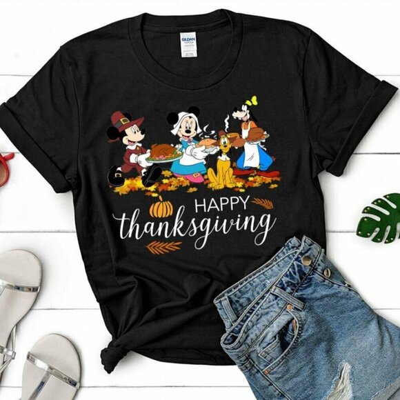 Sierra K Other - Disney Thanksgiving Mickey Graphic T-Shirt Holiday Christmas Family Gift Tee 24